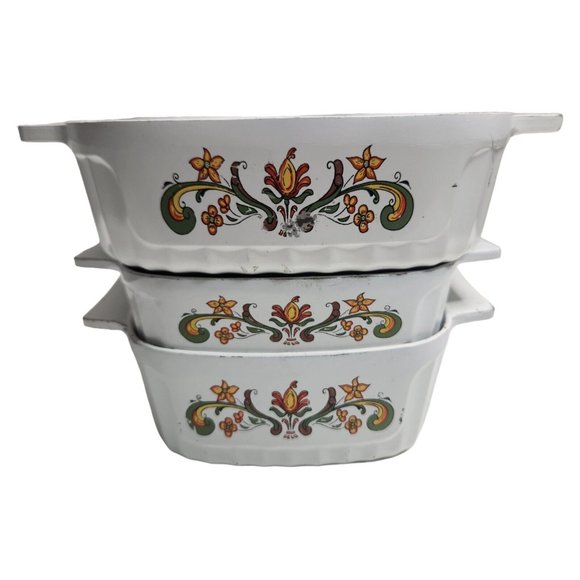 Vintage 3-Piece Nordic Ware Cast Bake Ware Casserole 2 Qt Bundt 1 1/2 Qt 1 Qt - Picture 3 of 15